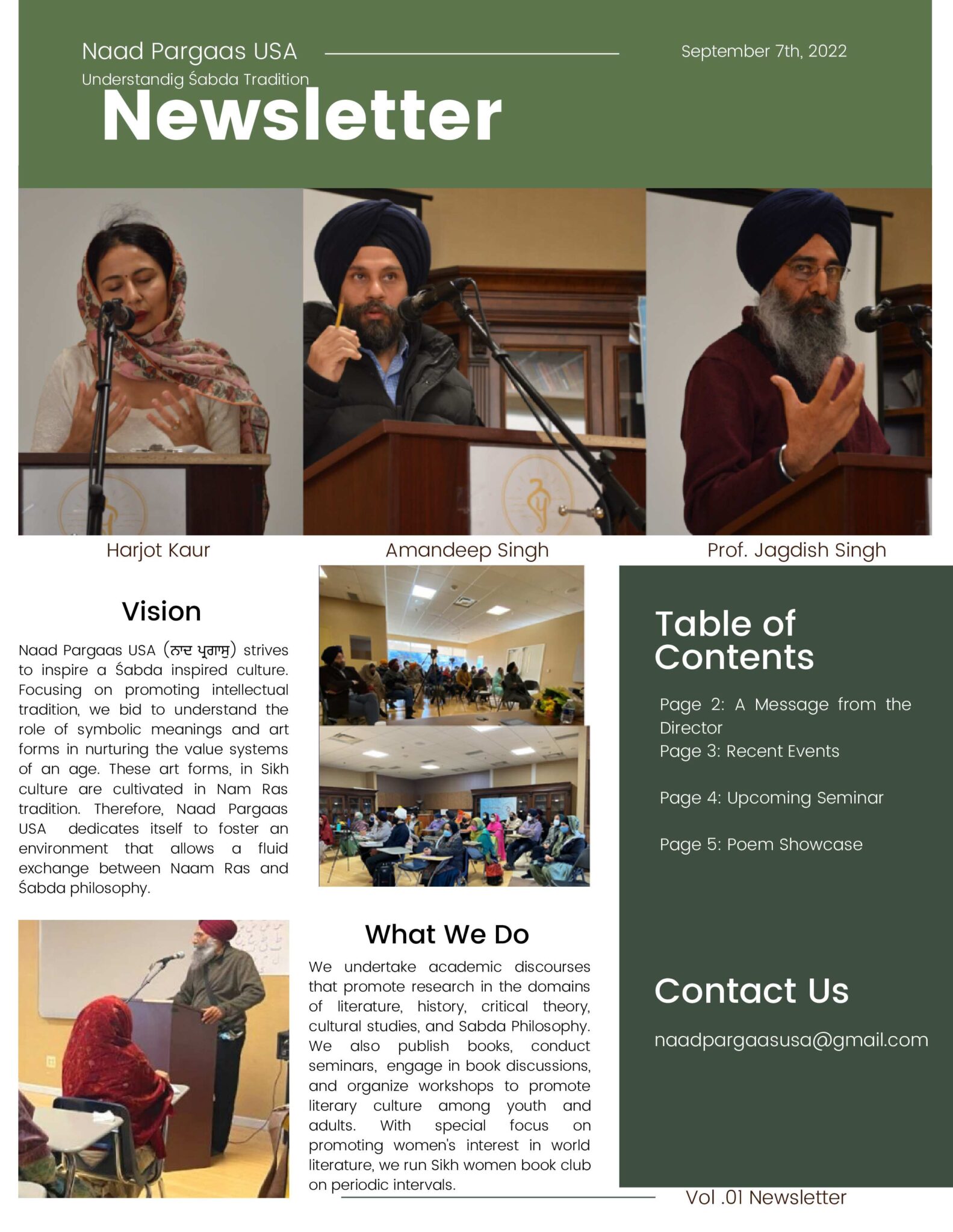 Naad Pargaas News Letter Sept 2022_1-1